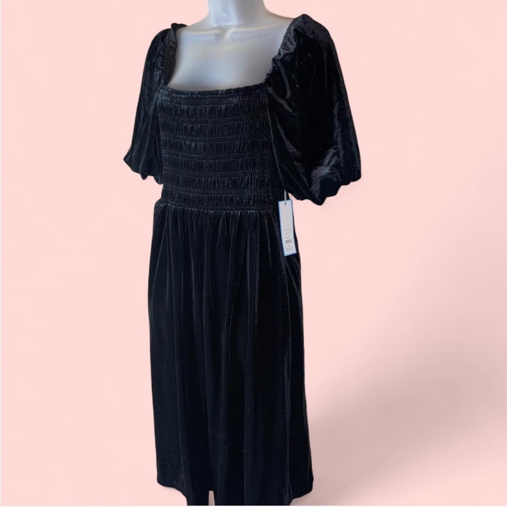Draper James Black Puff Sleeve Dress